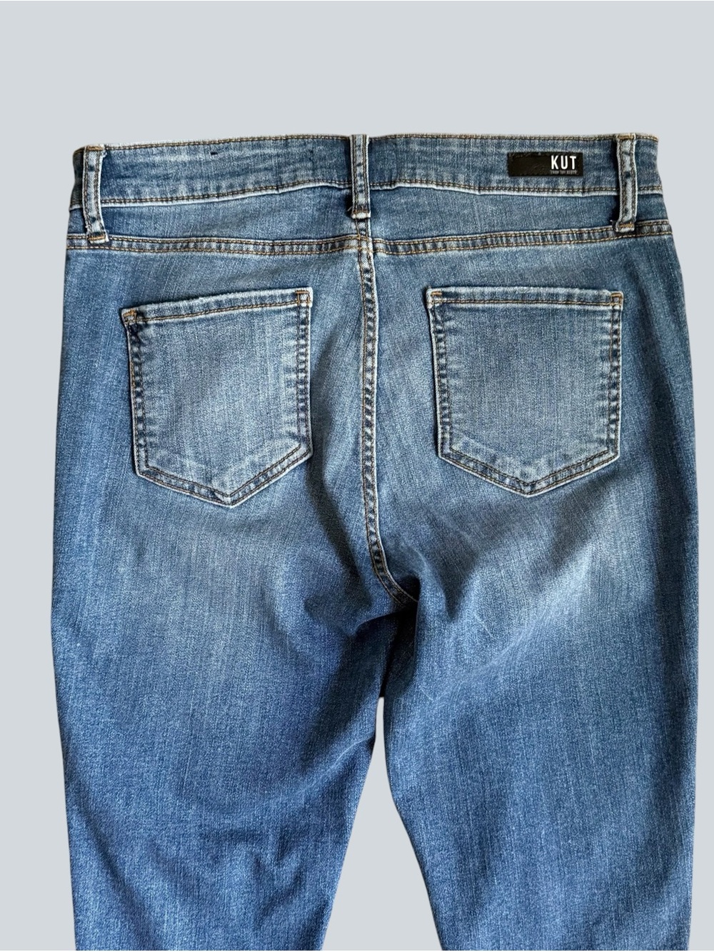 Kut From The Kloth Mia High Rise Fab Ab Toothpick Distressed Skinny Jeans Size 8 - Picture 5 of 8
